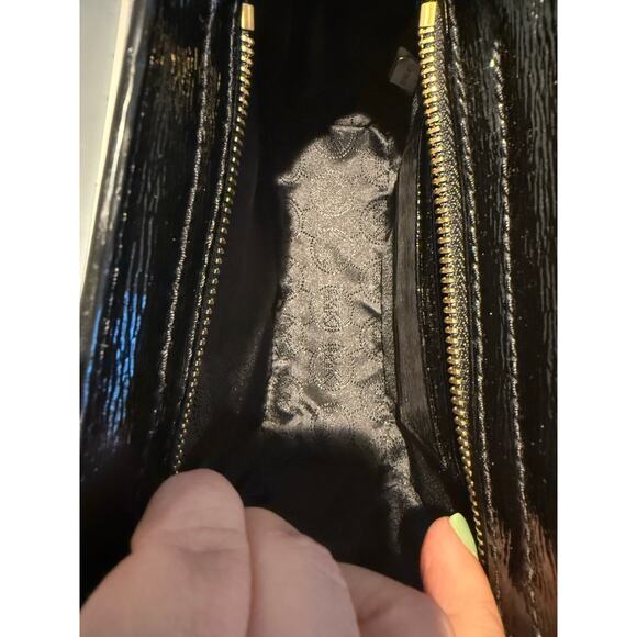 Michael Kors Black Patent Leather Mini Crossbody Bag - Picture 4 of 5